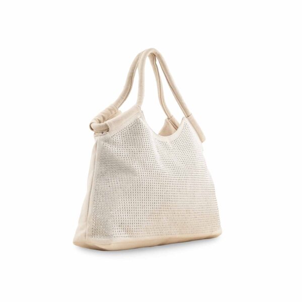 White Fancy Hand Bag P36206